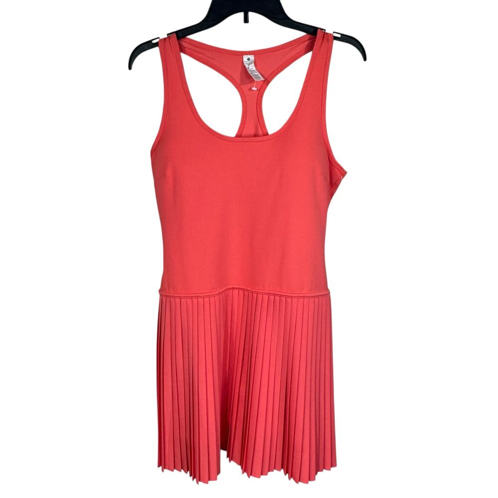 Yogalicious Large Lux Net Motion Dress Tennis Stretch Pull-On Pleated Racerback